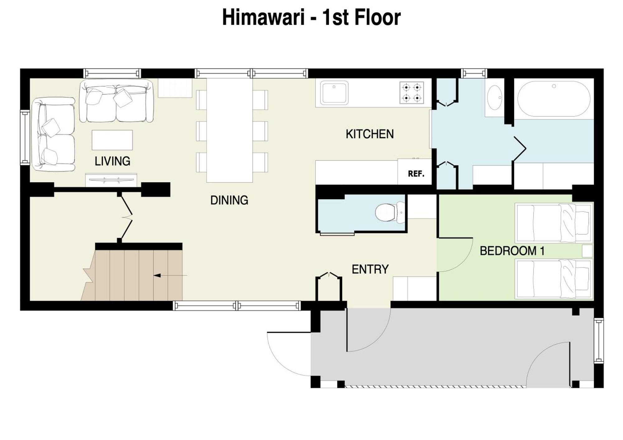 Himawari Apartment Kutchan Bilik gambar